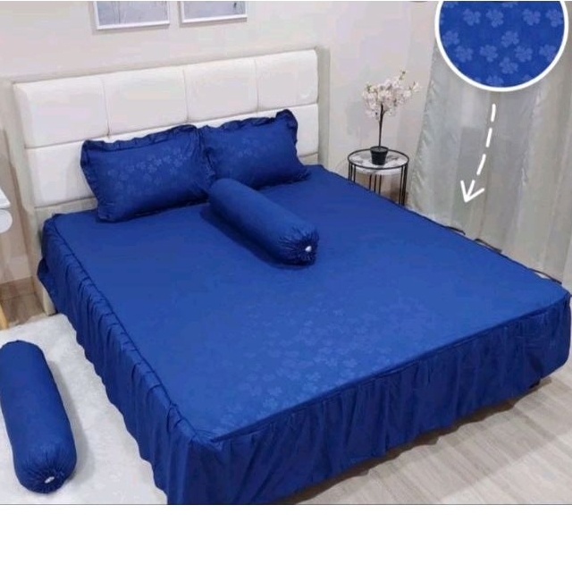 Promo Diskon Seprei Rumbai Seprei Rempel polos Embos Tinggi 25cm