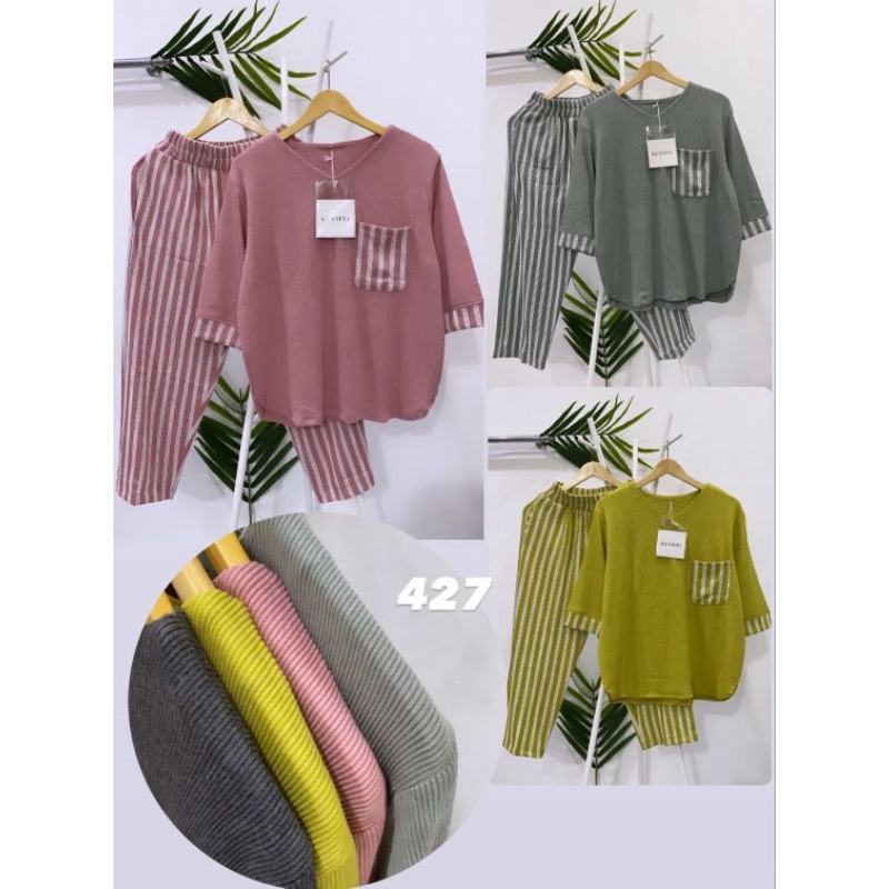 Kuyifei 427//Setelan celana KUYIFEI//setelan knit premium//Setelan knit//One set knit premium//One s