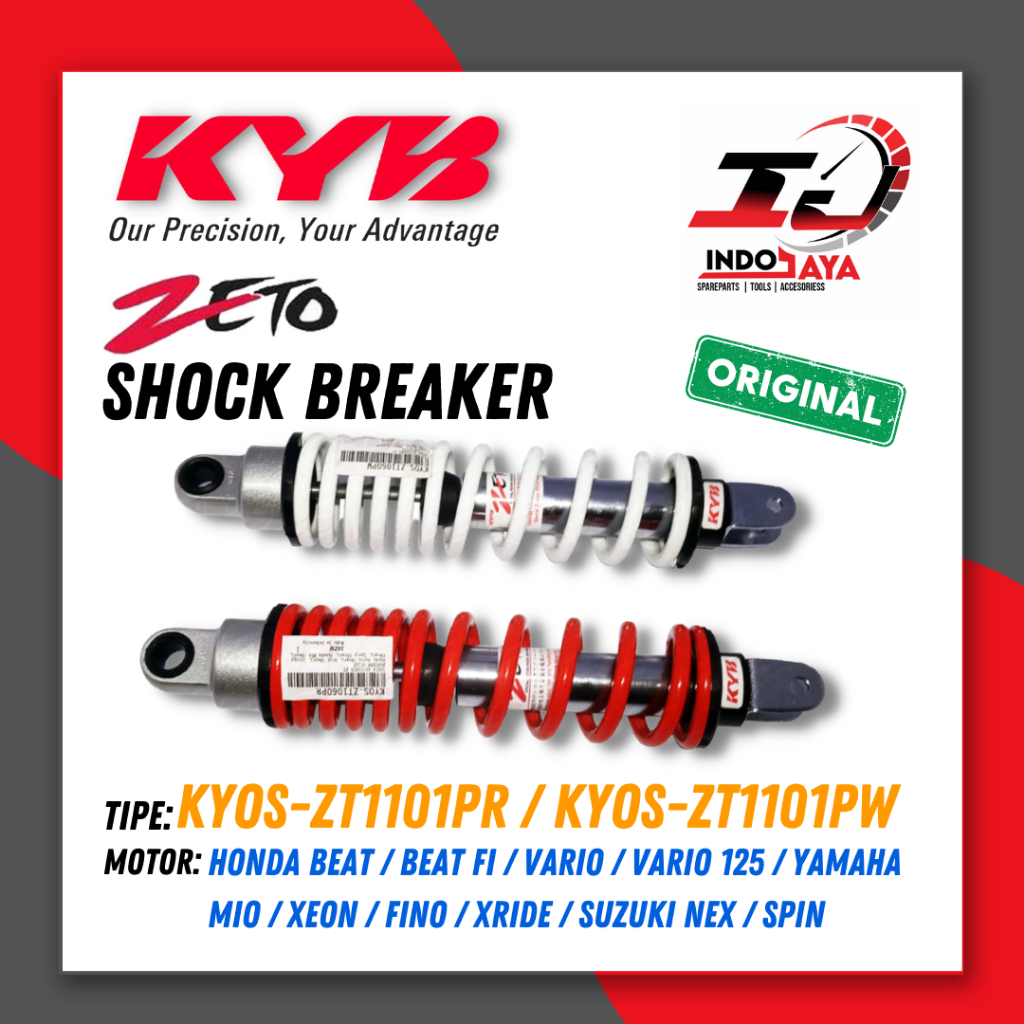 SHOCKBREAKER KAYABA KYOS-ZT1101PR UNTUK MOTOR ALL MATIC / SOKBREKER / SHOCK BREAKER BELAKANG / KYOS 