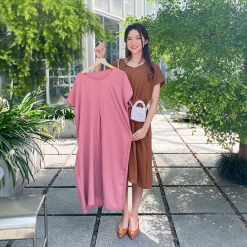 Beautyhijab - Ayana daster dress wanita kekinian model habel pendek polos terbaru 2023 busui remaja 