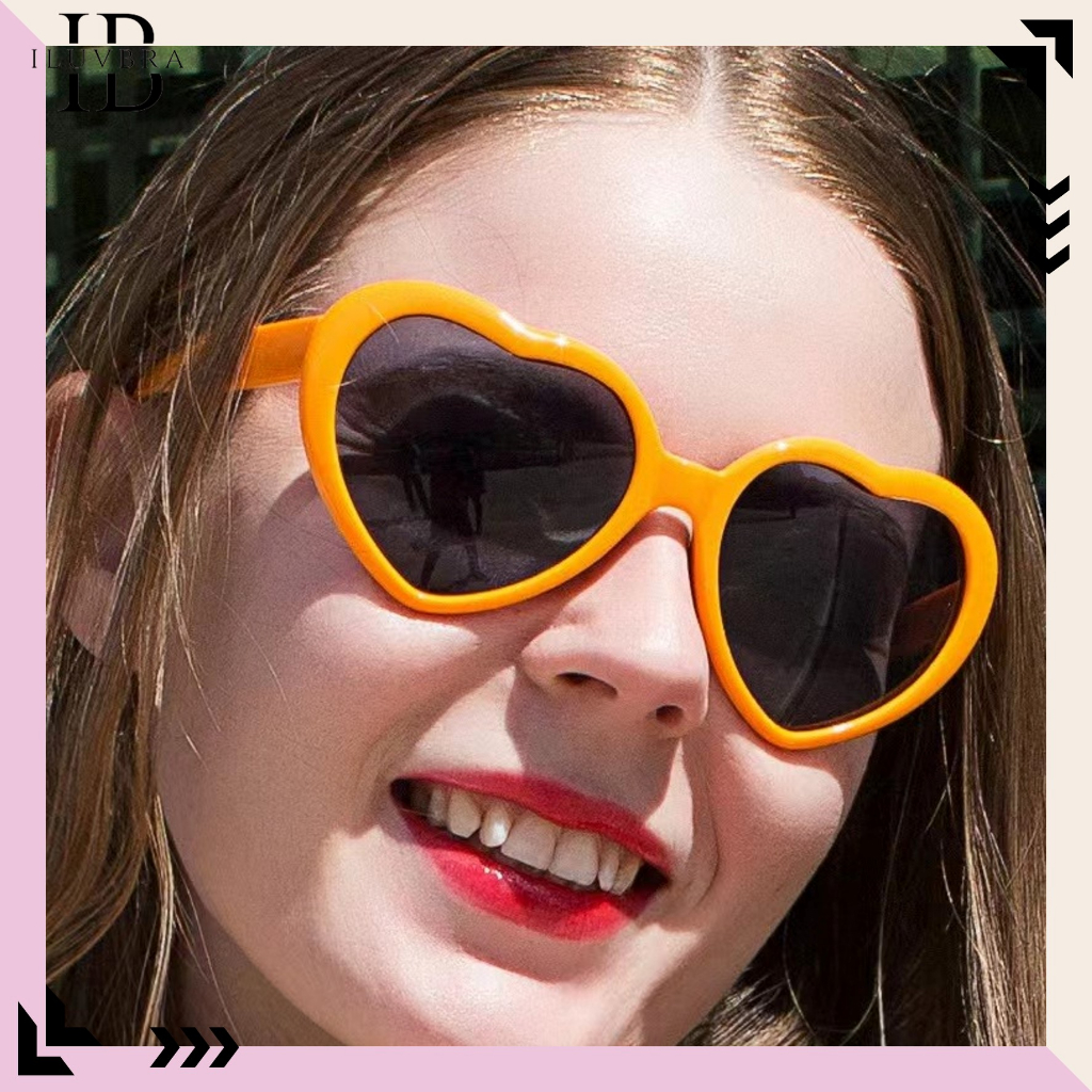 CUCI GUDANG KC966 Kacamata Hitam Wanita Kaca Mata Love Wanita Fashion Korean Style