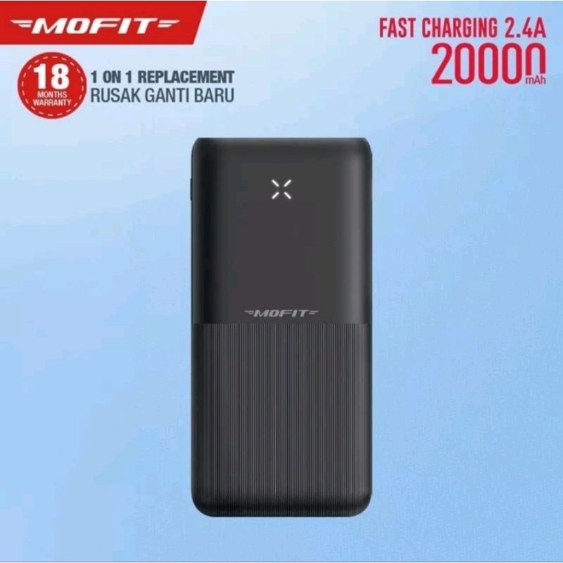 Powerbank MOFIT M25/20000MAH DUAL OUPUT 2.4A REAL CAPACITY