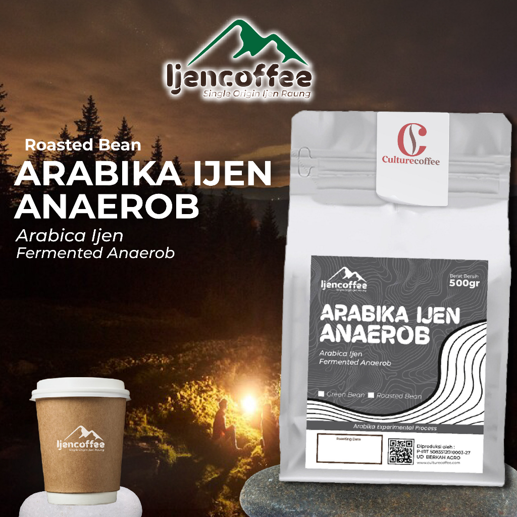 

biji kopi arabica anaerob 500gr bubuk halus / kopi arabica anaerob bubuk halus proses Grade A - Ijen Coffee