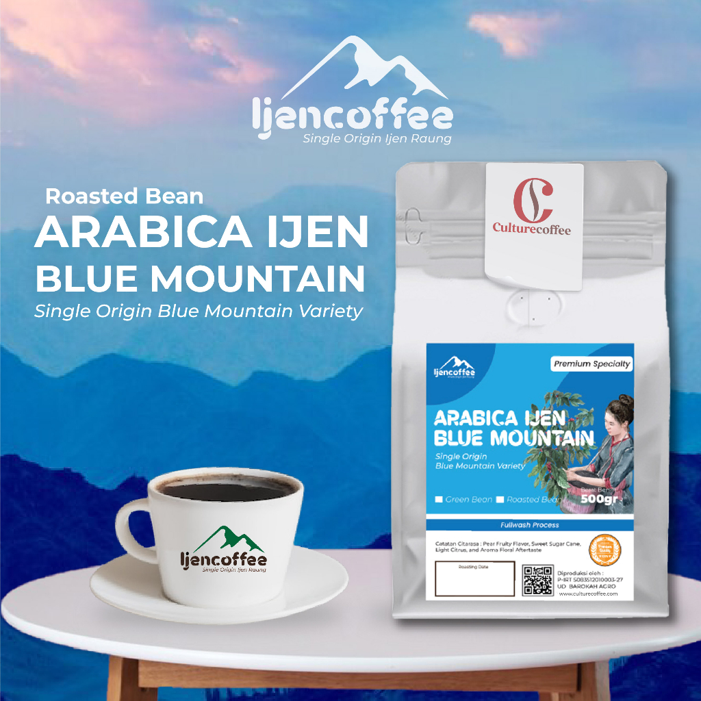 

arabica blue mountain ijen raung 500gr bubuk halus fullwash proses Grade A - Ijen Coffee