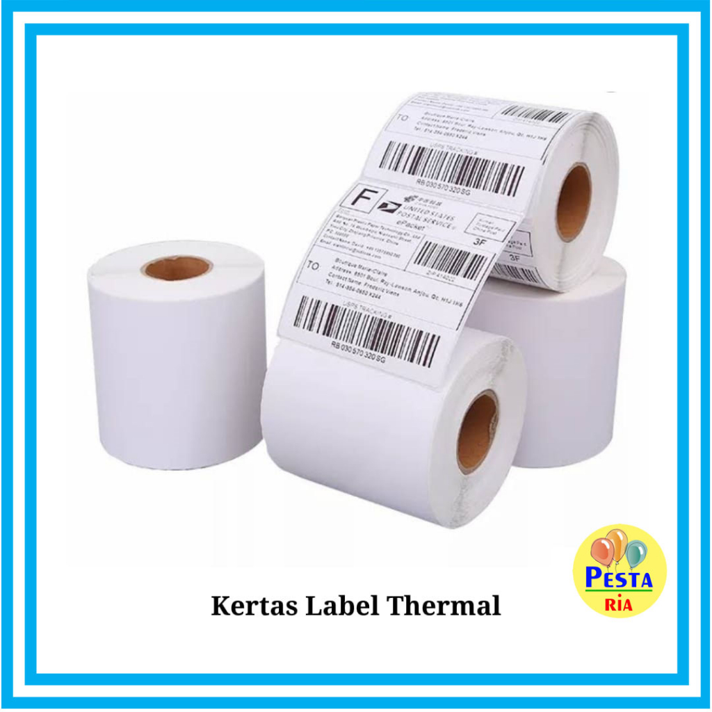 

Murah!! (1 Roll Isi 500Lembar) Kertas Label Thermal 100x150mm, sticker thermal, Label Barcode olshop, kertas stiker resi