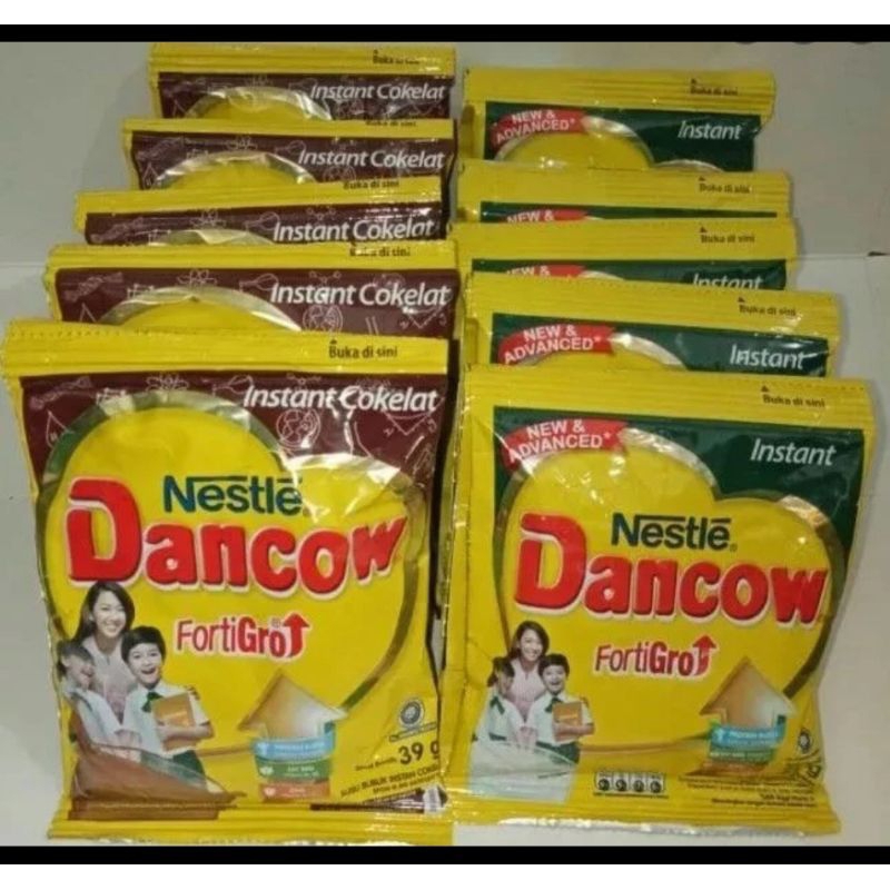 

NESTLE Dancow Instant FortiGro | Susu Bubuk Putih & Cokelat RENCENG 26 GRAM