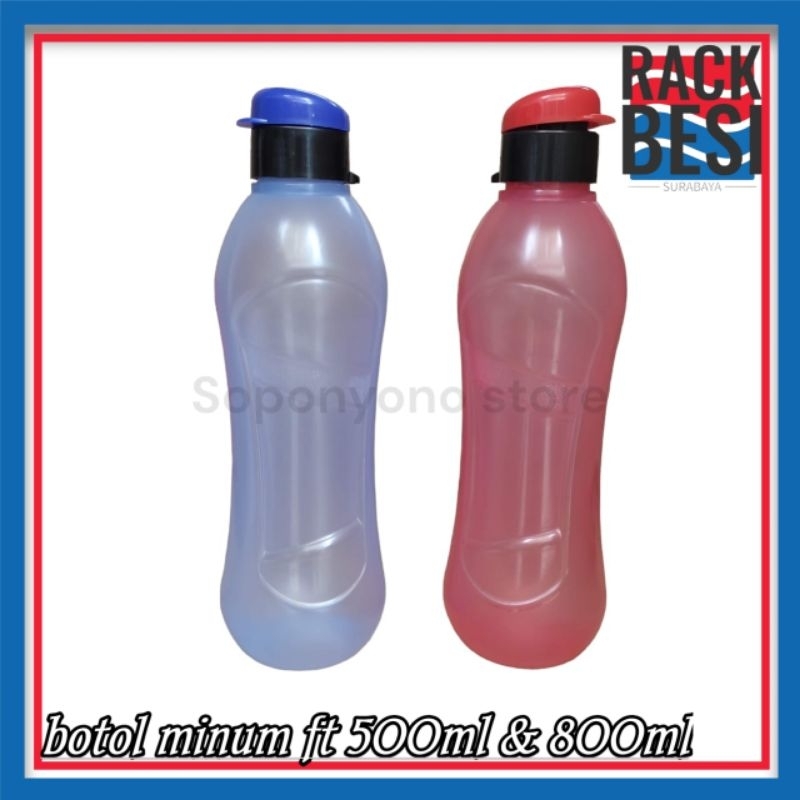 botol minum ft 500ml &amp; ft 800ml/botol kulkas/botol minum tupperware/botol minum ngegym