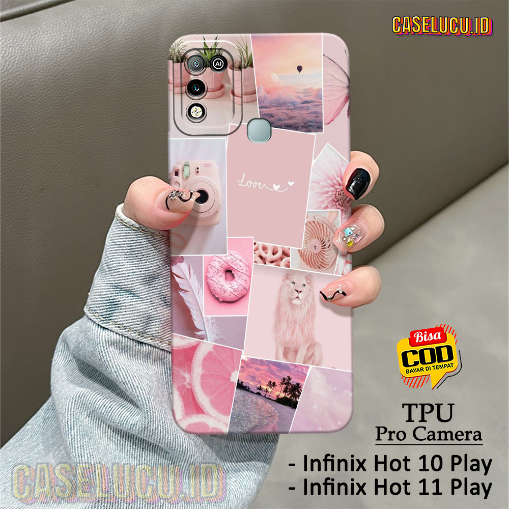 Casing Hp Infinix Hot 10 Play / Hot 11 Play Terbaru - Fashion Case Aesthetic - Case Hp Infinix Hot 10 Play / Hot 11 Play - Soft Case Hp - Kesing Hp - Silikon Hp - Cover Hp - Case Lucu - Hardcase - Aksesoris Handphone - Premium 3D Pro Camera