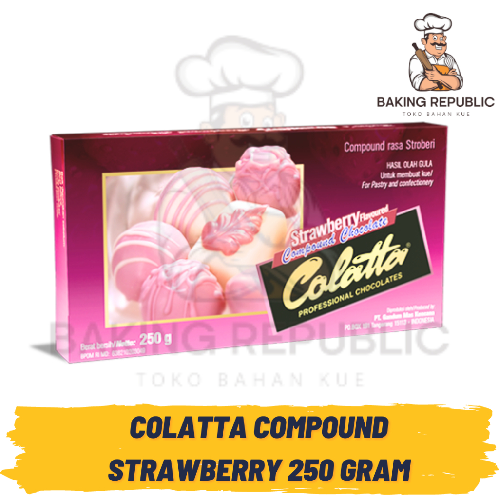 

COLATTA STRWABERRY CHOCOLATE | 250 GR | COKLAT STRAWBERRY BEST SELLER