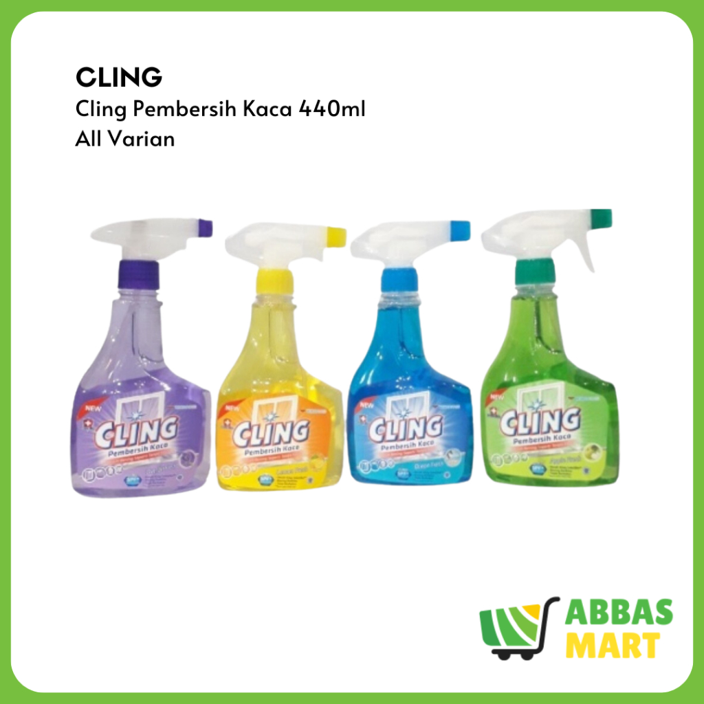 CLING Pembersih Kaca Botol Spray 440ml