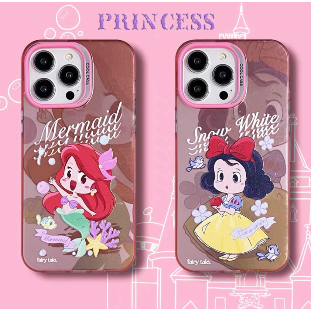 CASING LUCU PRINSES SNOW WHITE MERMAID MATTE SILVER SOFT CASE CASING HP COMPATIBLE FOR IPHONE 11-14R