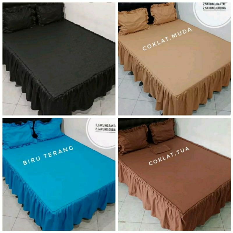 BIG PROMO Sprei Rempel Seprei Rumbai Polos Embos Tinggi 40cm