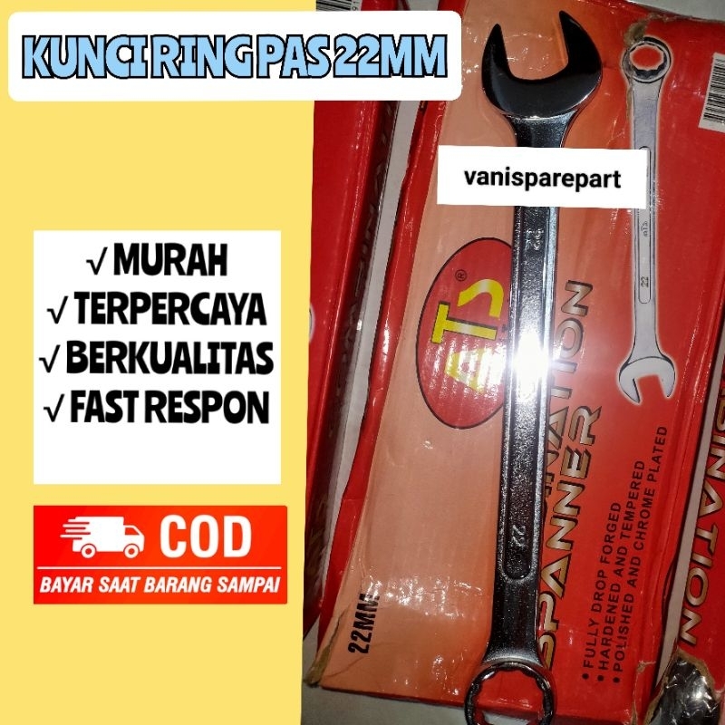 KUNCI RING PAS 22 KUNCI KOMBINASI KUNCI RING PAS ATS 22 ATS