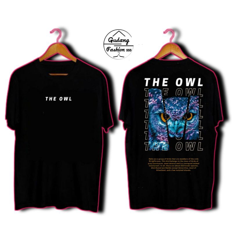BISA COD / UNISEX KEKINIAN / T-SHIRT SIMPLE PREMIUM / KAOS DISTRO TERBARU / DESAIN  OWL