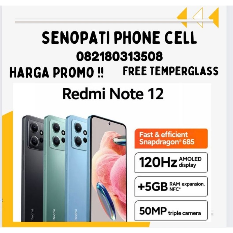 REDMI NOTE 12  RAM 4/128 GB GARANSI RESMI