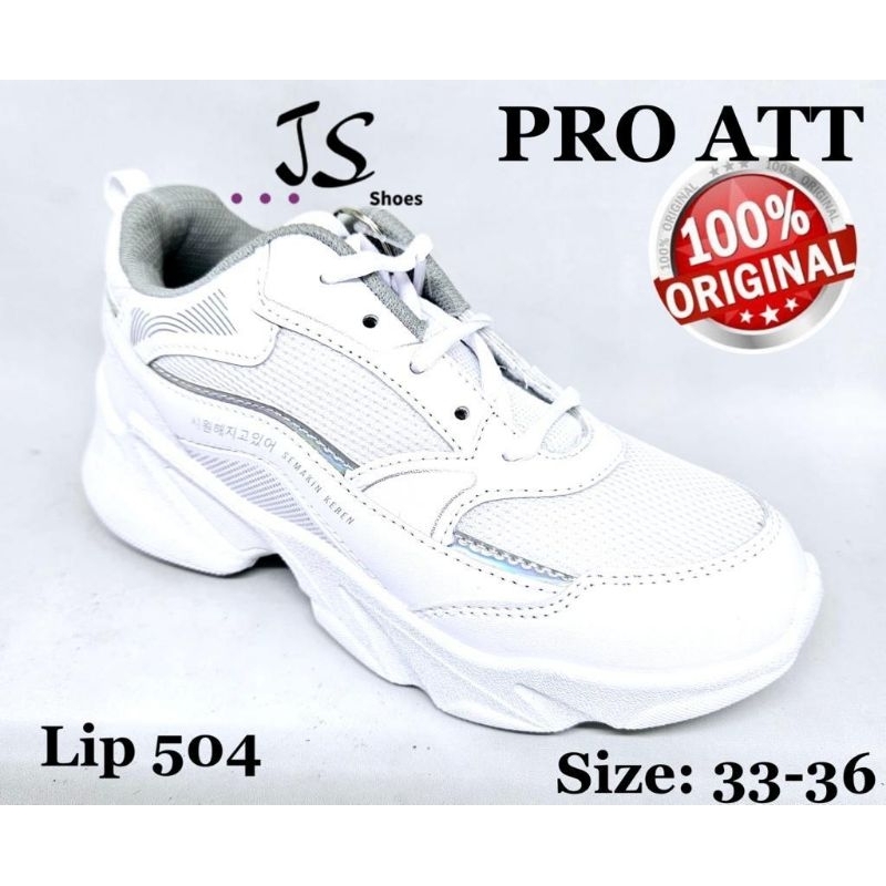 PRO ATT LIP 504 - SEPATU SNEAKERS TALI ANAK CEWEK MERK PRO ATT ORIGINAL