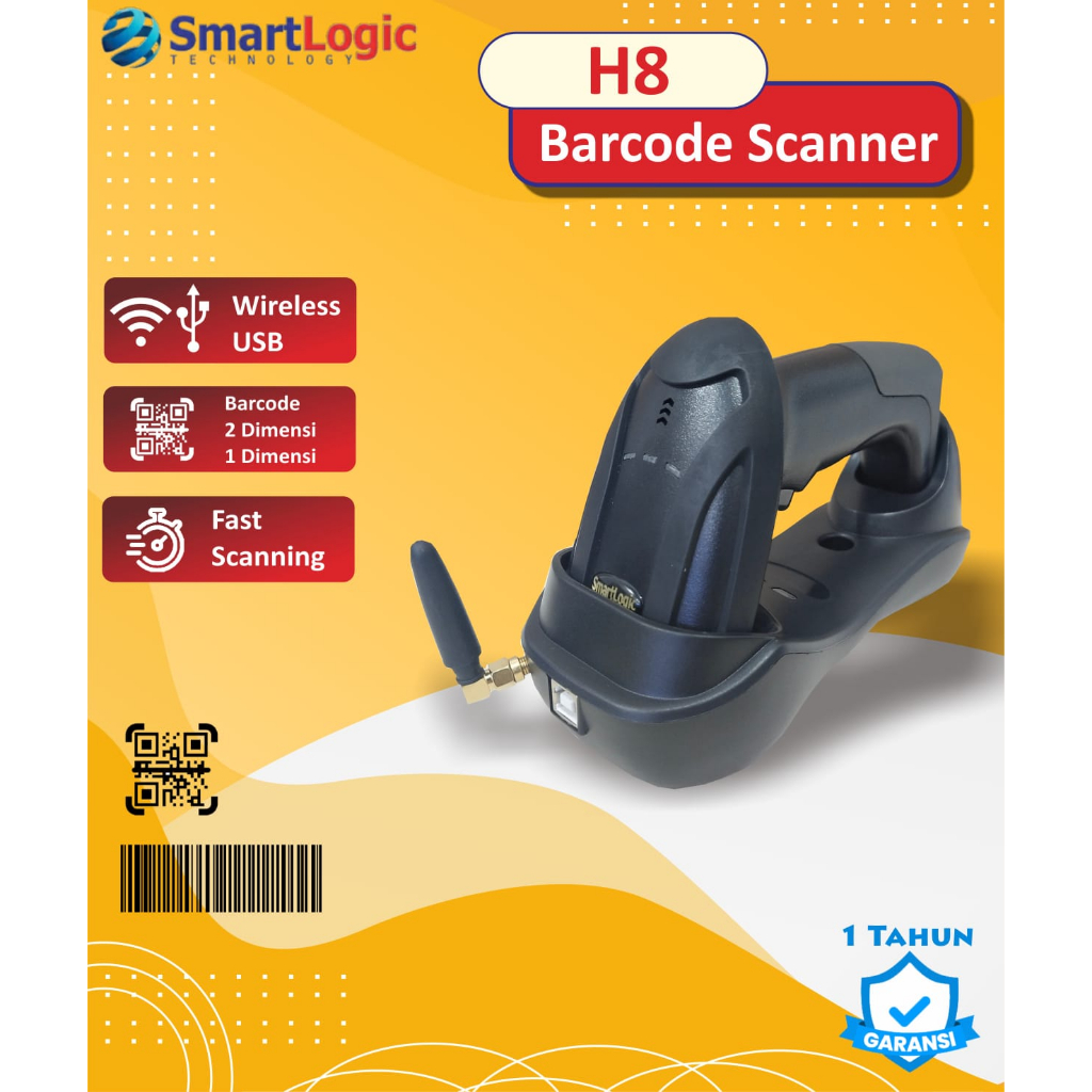 SmartLogic H8 + Docking - Barcode Scanner Wireless 2D
