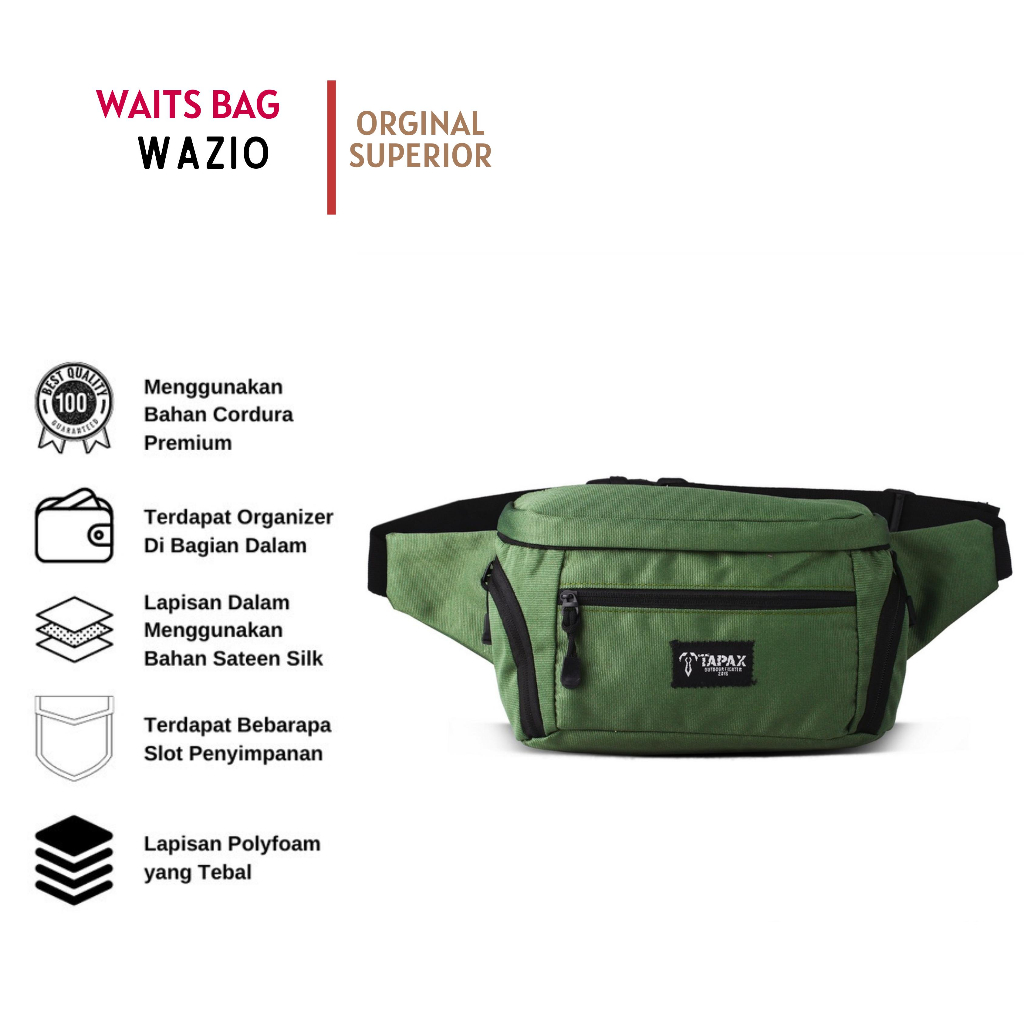 Tas Pinggang Waistbag Casual Trendy TapaxCo Wazio Kobeo