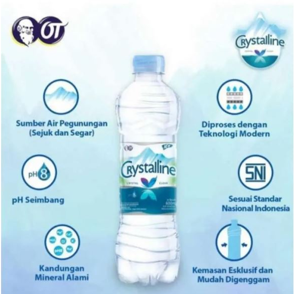 

Minuman Botol Crystalin air mineral 600ml