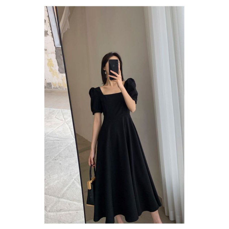 Midi dress korean style vintage