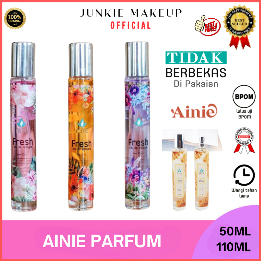 𝗝𝗨𝗡𝗞𝗜𝗘 𝗠𝗔𝗞𝗘𝗨𝗣 - Parfum Wanita Murah | Parfum Ainie Fresh Eau De Cologne | Parfum Ainie ORIGINAL & BP