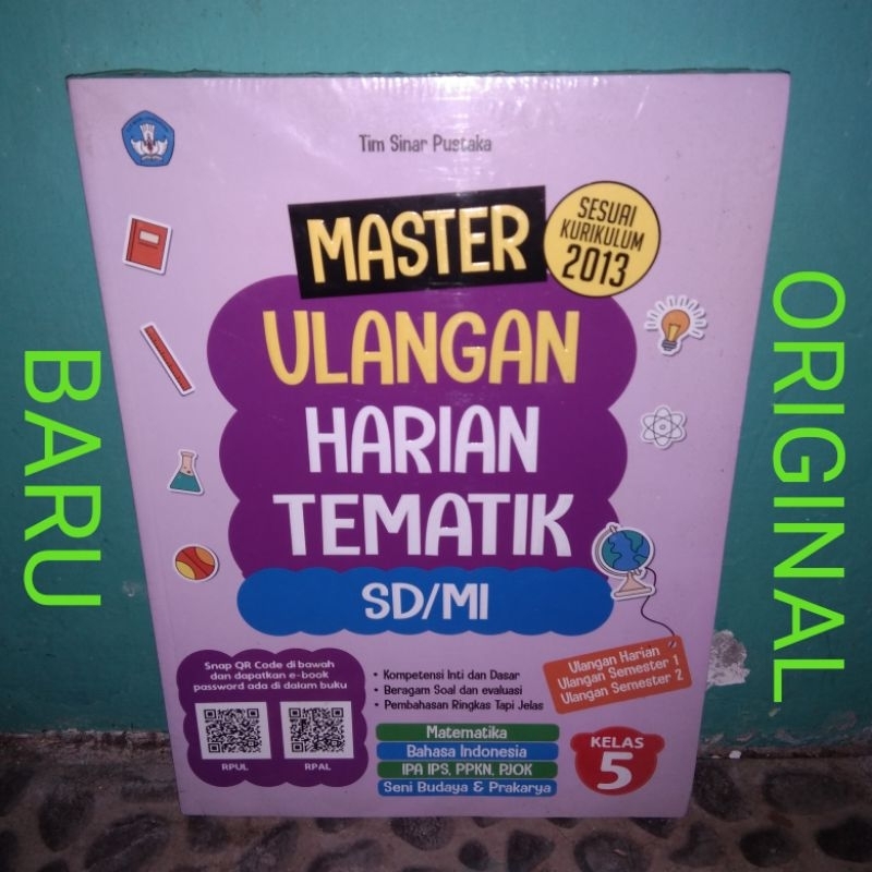 BUKU Soal Pembahasan Master Ulangan Harian Tematik Kelas 5 V SD MI Kurikulum 2013 Matematika Bahasa 