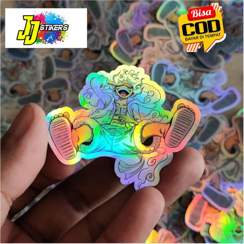 

STIKER HOLOGRAM ANIME ONE PIECE LUFFY GEAR 5