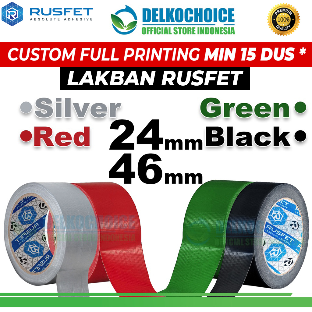 Lakban Kain Cloth Tape Isolasi Kain RUSFET PREMIUM TERMURAH /SATUAN