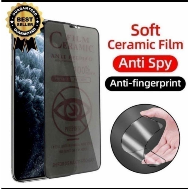 TG TEMPERD GLASS INFINIX HOT 30 HOT 30 PLAY HOT 30i ANTI SPY CRAMIC WARNA HITAM