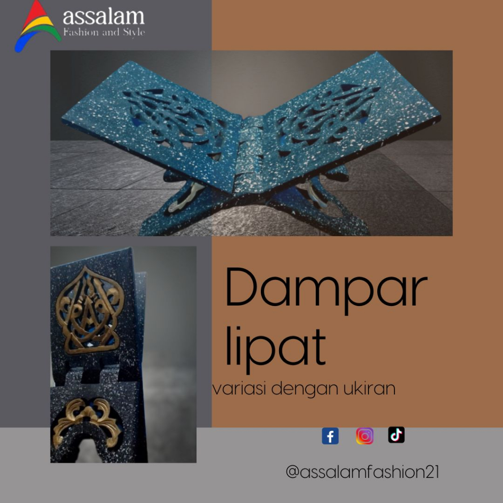 meja lipat karawang/rekal al-qur'an/meja iqro 41x19x21 cm