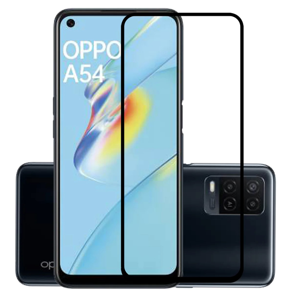 Tempered glass kaca Full Cover Oppo A54, Oppo A74 4G, Oppo A74 5G screen guard bening