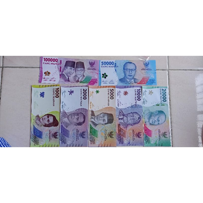 Uang Mainan Anak isi 100 lembar Mengkilap