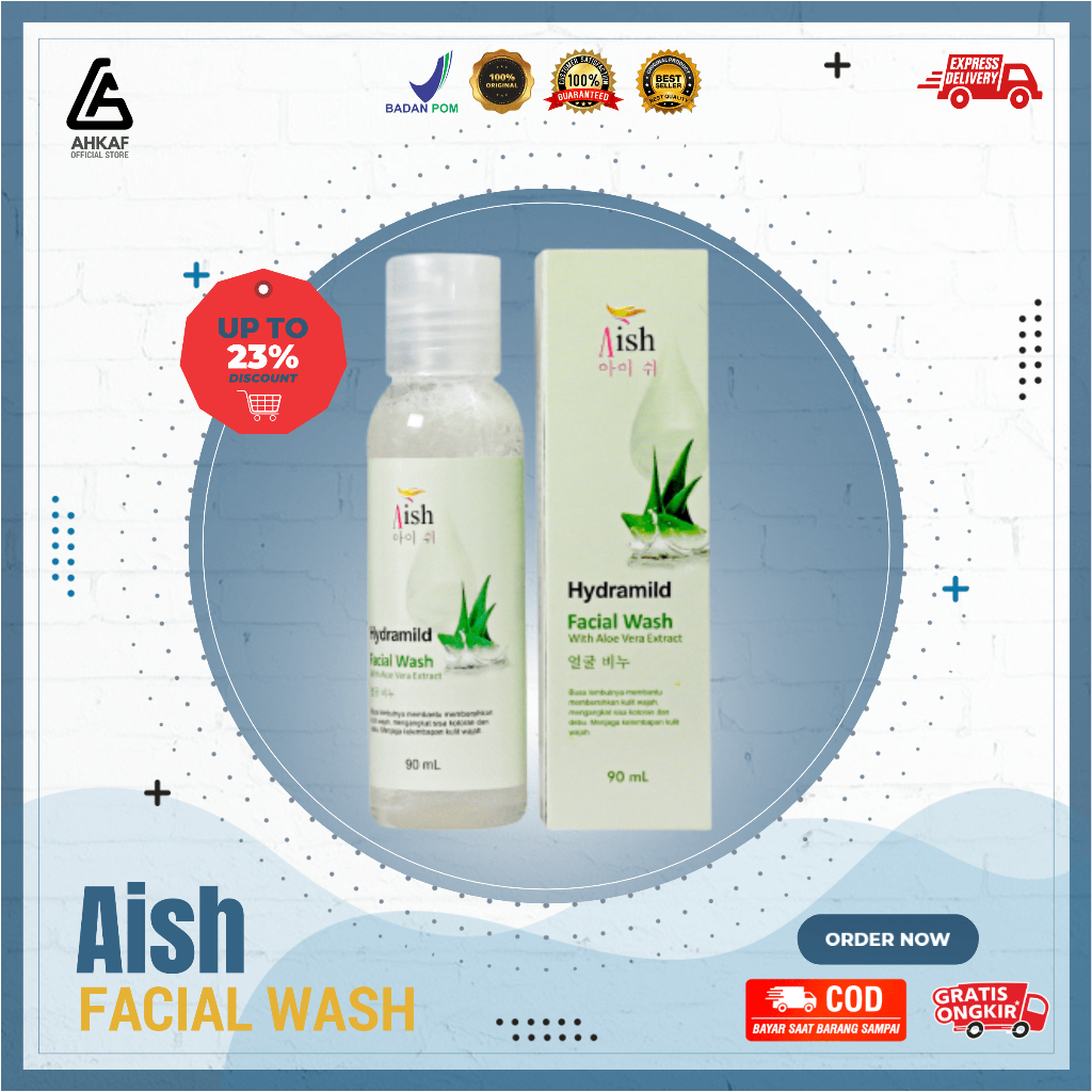 FACIAL WASH AISH SKINCARE (90 ml) 100% ORIGINAL BPOM / PEMBERSIH WAJAH AISH / SABUN WAJAH CAIR / PEM