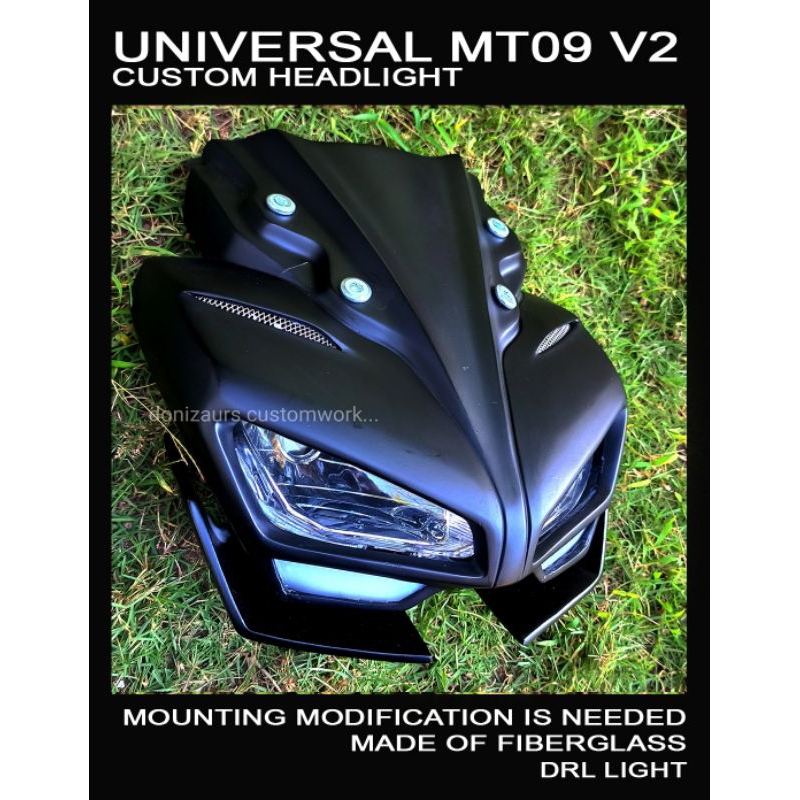 UNIVERSAL MT09 V2 HEADLIGHT  MT15 MT25 MT03 MSLAZ  (NON PNP)