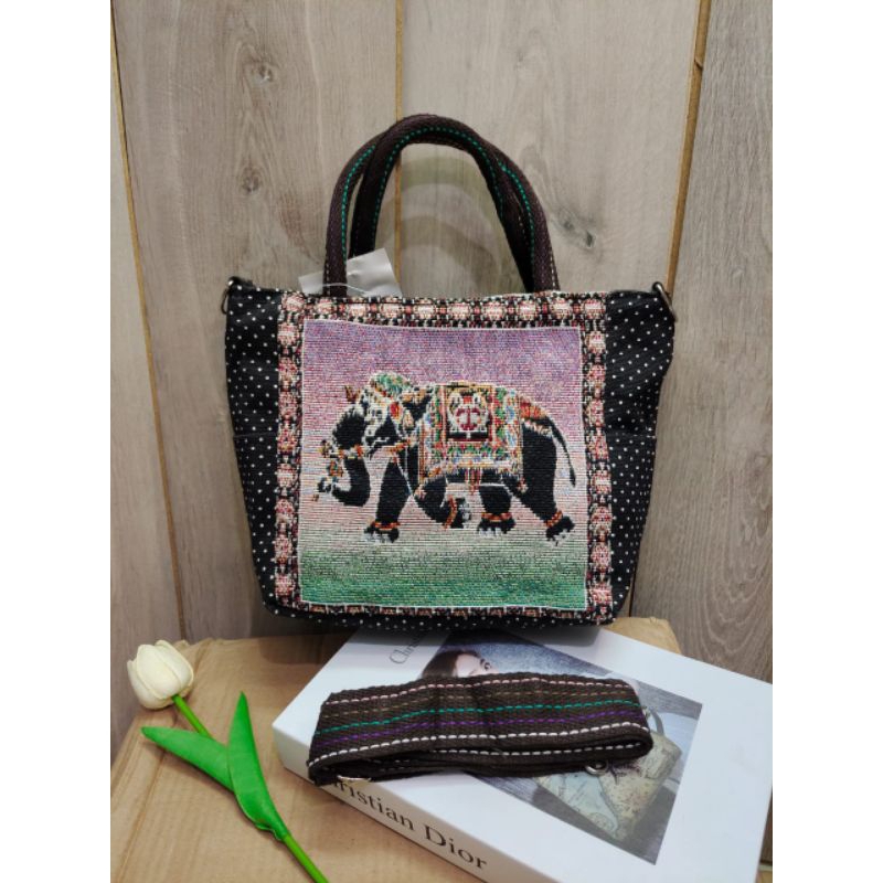 Tas thailand import 2 in 1 - tas etnik thailand - tas selempang gajah