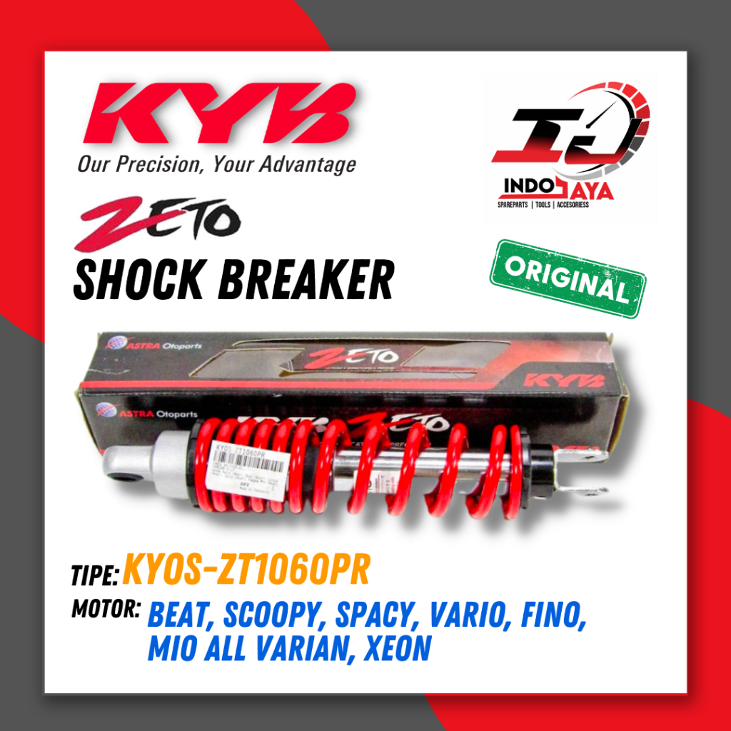 SHOCKBREAKER KAYABA KYOS-ZT1060PR UNTUK MOTOR ALL MATIC / SOKBREKER / SHOCK BREAKER BELAKANG / KYOS 