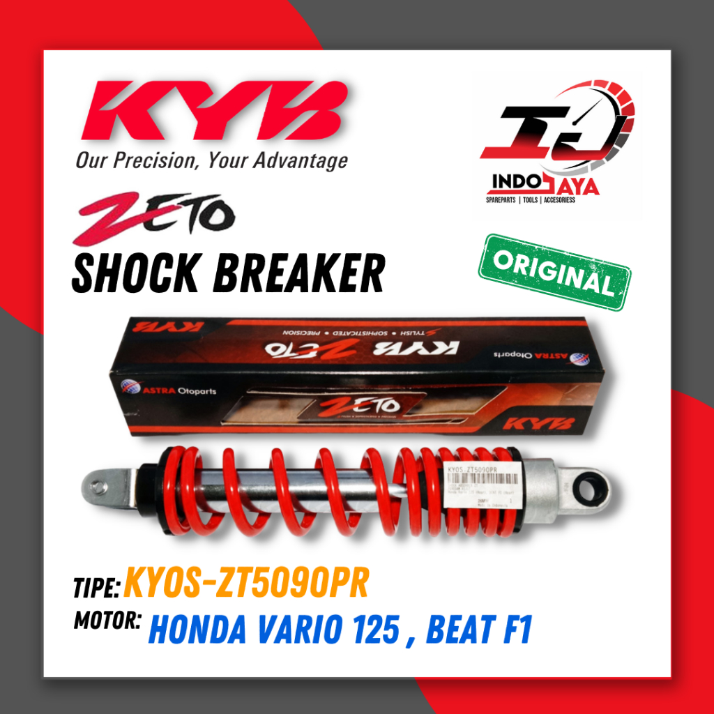 SHOCKBREAKER KAYABA KYOS-ZT5090PR UNTUK MOTOR ALL MATIC / SOKBREKER / SHOCK BREAKER BELAKANG / KYOS 