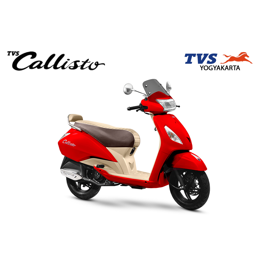 Sepeda Motor TVS CALLISTO - WARNA PREMIUM - FANTASTIC RED