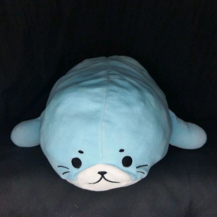 Anjing Laut Biru Muda Besar Bahan Miniso Ori Brand Pudar