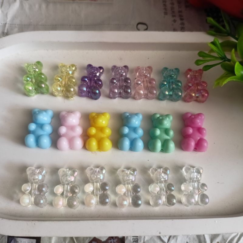10 Pcs Manik Beruang/Manik Bear/Manik Gummy Bear