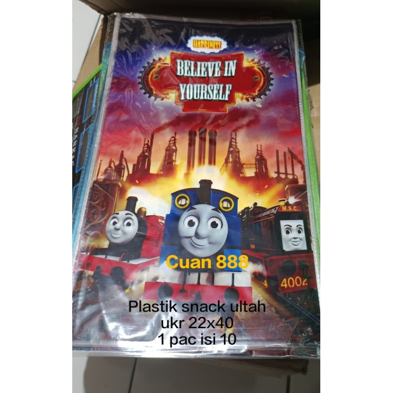 

OPP Ultah THOMAS 22x40 10lembar Plastik Ulang Tahun Souvenir Snack Karakter