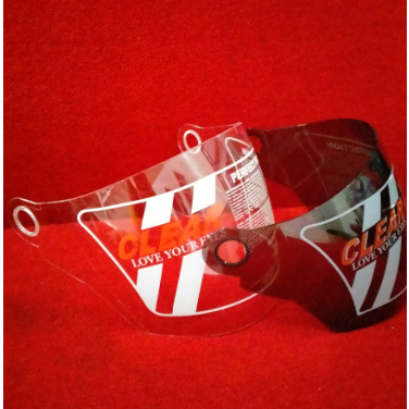 visor kaca helm wtc pet/takachi/shell/g2 hitam/putih - Hitam, All Size