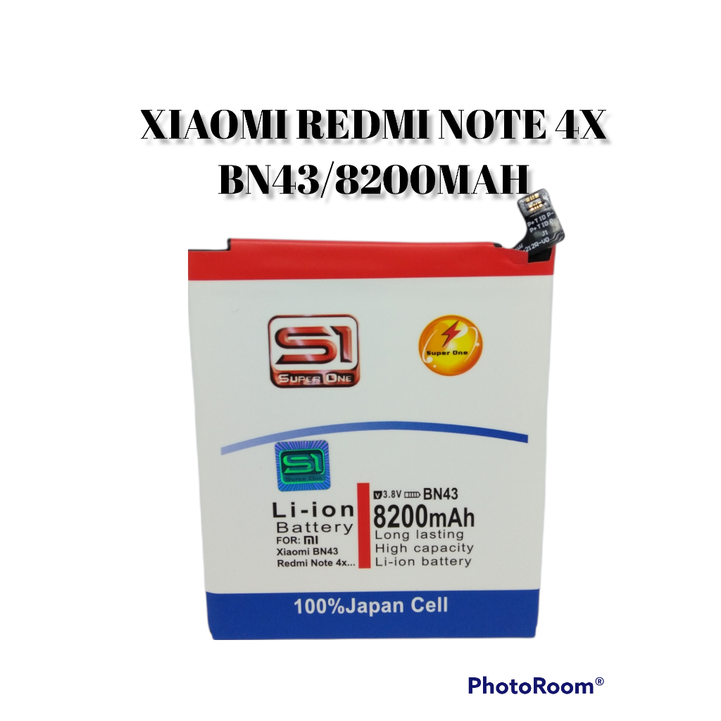 BATERAI DOUBLE POWER SUPER ONE XIAOMI REDMI NOTE 4X BN43 BN 43