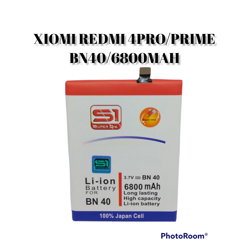 BATERAI DOUBLE POWER SUPER ONE XIAOMI REDMI 4PRO / REDMI 4PRIME BN 40 BN40
