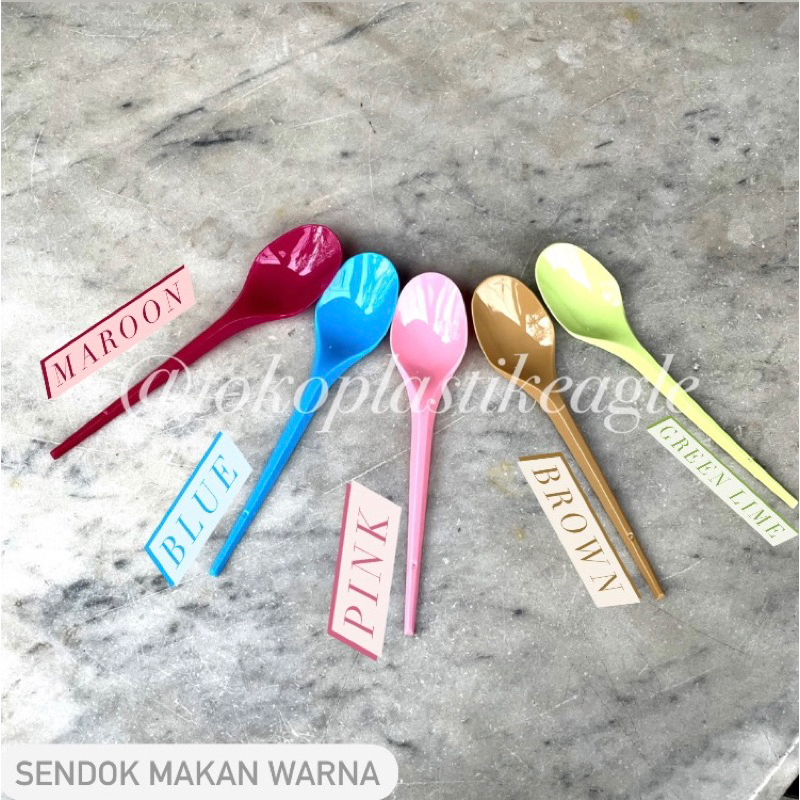 [isi 100pcs] Sendok Makan Plastik SUAPI Warna