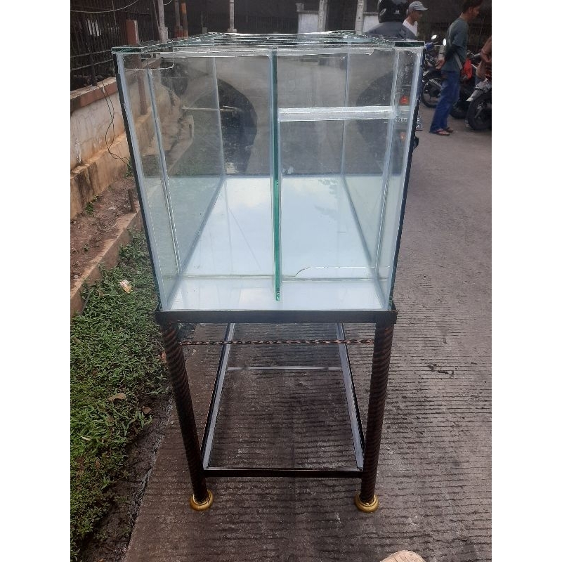 Aquarium 100x50x50 Filter Samping Full 8mm & Rak Besinya
