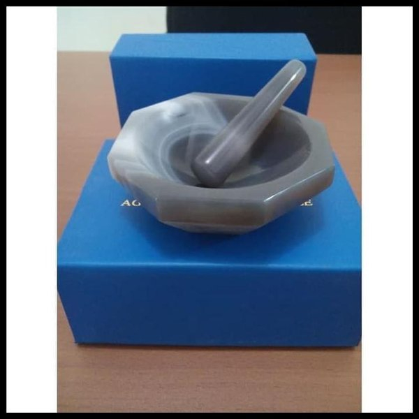 Agate Mortar and Pestle Diameter 100 mm /Agate Mortar and Pestle 10 cm