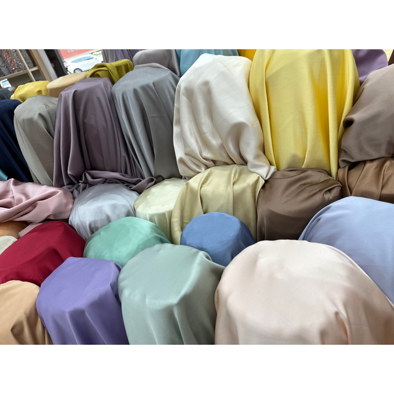 SATIN VENESA, kain satin lembut, satin premium, kain satin polos