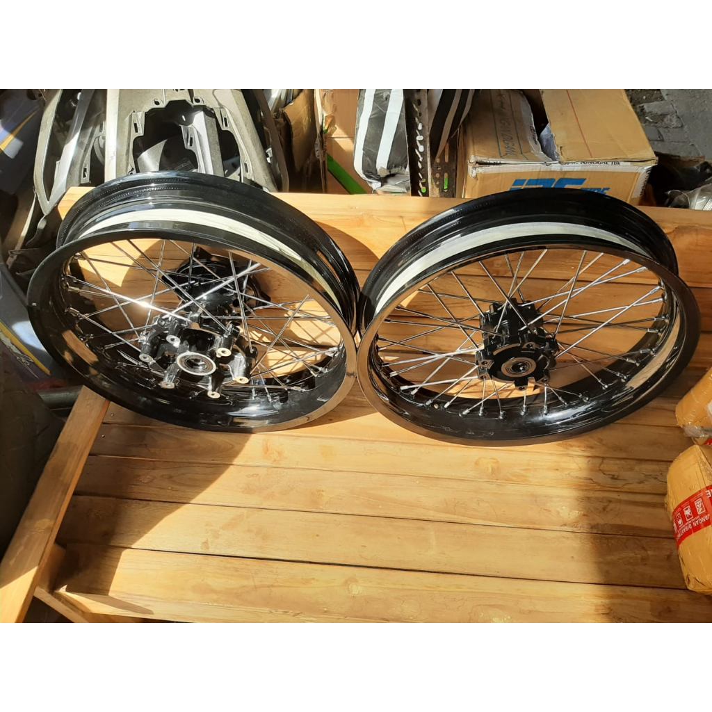 Velk Set WR155 Supermoto Velg Supermoto WR Ring 17 Wheelset Tanpa Ban Ukur 250 300