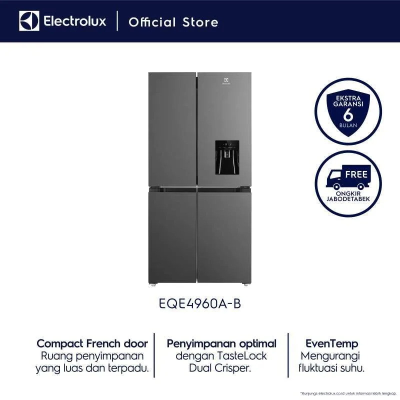 Kulkas ELECTROLUX EQE4960A-B Side By Side 537 Liter With Dispenser